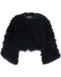 Yves Salomon - Long-Sleeve Textured Cape - Lyst