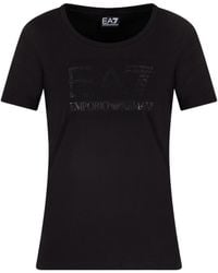 EA7 - Logo-Detail T-Shirt - Lyst