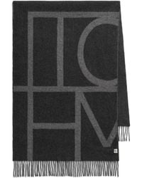 TOTEME - Totême Monogram Fringed Scarf - Lyst