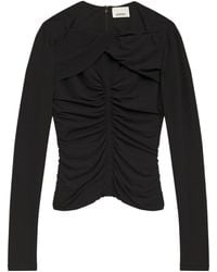 Isabel Marant - Vandalia Cut-Out Ruched Blouse - Lyst