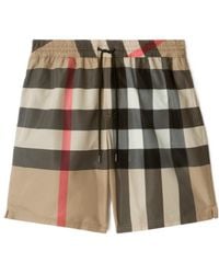 Burberry - Check Swim Shorts - Lyst