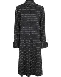 Maria Calderara - Buttoned Striped Dress - Lyst