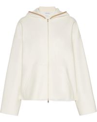 Max Mara - Virgin Wool-Blend Zip-Up Hoodie - Lyst