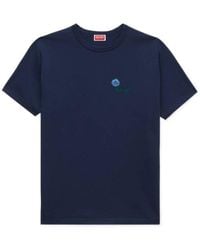 KENZO - Tulip Embroidered Slim T-Shirt - Lyst