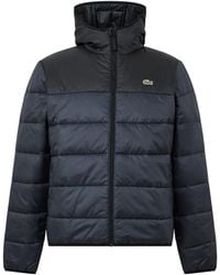 Lacoste - Hooded Quilted Puffer Jacket - Lyst