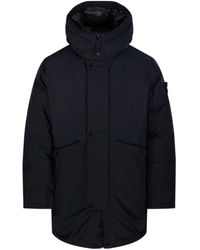 Stone Island - Logo Patch Hooded Jacket - Lyst