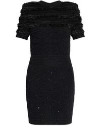 Balmain - Shimmering Sequins Mini Dress - Lyst