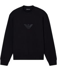 Emporio Armani - Logo Detailed Crewneck Sweatshirt - Lyst
