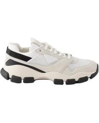 Prada - Mesh Fabric And Suede Sneakers - Lyst