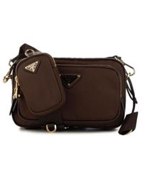 Prada - Logo-Plaque Shoulder Bag - Lyst