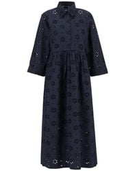 Barbour - Melissa Broderie Anglaise Midi Dress - Lyst