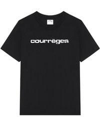 Courreges Logo-print Asymmetric T-shirt in White for Men | Lyst