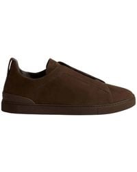 ZEGNA - Triple Stitch Sneakers - Lyst