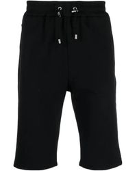Balmain - Drawstring Cotton Track Shorts - Lyst