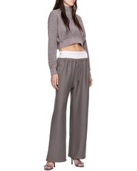 Alexander Wang - Logo-Embellished Stretch Track Pants - Lyst