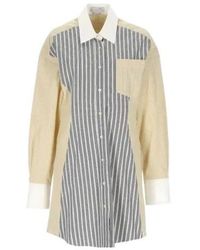 Stella McCartney - Panelled Stripe Shirt Dress - Lyst
