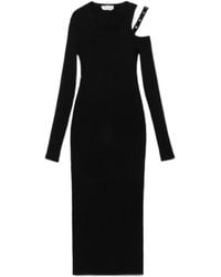 Blumarine - Eyelet Detailed Ribbed Dress - Lyst