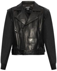 Balmain - Leather Jackets - Lyst