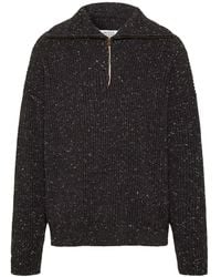 Maison Margiela - Zip Polo Knitted Sweater - Lyst