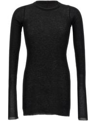 Rick Owens - Long Sleeved Knitted T-Shirt - Lyst