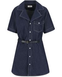Celine - Short Sleeve Dress - Lyst