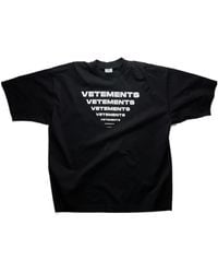 Vetements - Logo Printed Crewneck T-Shirt - Lyst