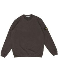 Stone Island - Logo Patch Crewneck Sweatshirt - Lyst