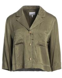 Ganni - Solid Colour Shirts Blouses - Lyst