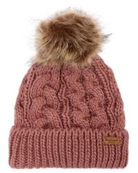 Barbour - Logo Patch Ribbed Scarf And Beanie Set - Lyst