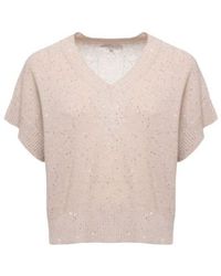 Antonelli - Calla Sequined V-Neck Sweater - Lyst