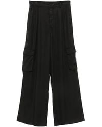 Iceberg - Satin-Finish Cargo-Pocket Palazzo Pants - Lyst