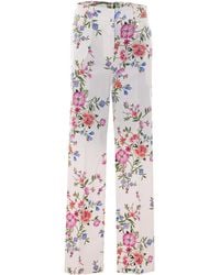 Liu Jo - Floral Straight-Leg Pants - Lyst