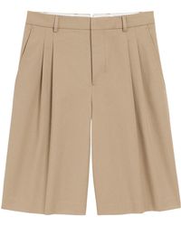 Ami Paris - Pleated Tailored Shorts - Lyst
