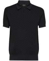 Brioni - Woven Pattern Knitted Polo Shirt - Lyst
