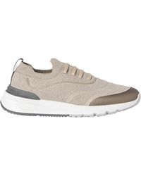 Brunello Cucinelli - Knit Lace-Up Sneakers - Lyst
