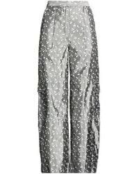 Ganni - Striped Casual Pants - Lyst