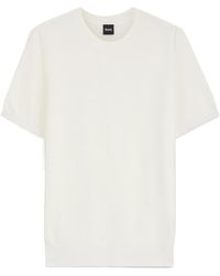 BOSS - Waffle-Knit Short-Sleeve Top - Lyst
