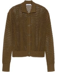Max Mara - Open-Knit Button-Up Cardigan - Lyst