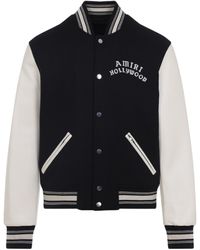 Amiri - Ivory Wool Blend Bomber Jacket - Lyst