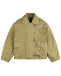 Fay - Cropped Hook-Fastening Jacket - Lyst