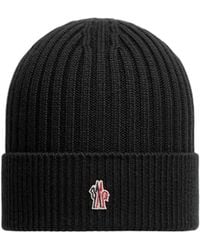 Moncler - Grenoble Ribbed Logo-Embroidered Beanie - Lyst