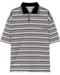 WOOYOUNGMI - Striped Short-Sleeved Polo Shirt - Lyst