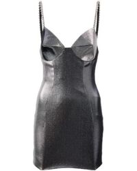 Area - Embellished Coated Minidress - Lyst