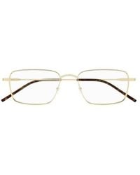 Saint Laurent - Rectangle-Frame Glasses - Lyst