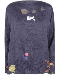Daniela Gregis - Crinkled-Silk Blouse - Lyst
