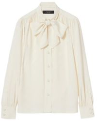 Gucci - Silk Crêpe Satin Interlocking G Shirt - Lyst