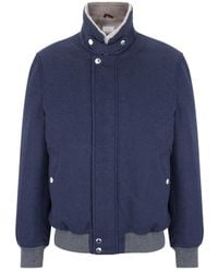 Brunello Cucinelli - High-Neck Long-Sleeved Casual Jacket - Lyst