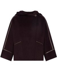Yves Salomon - Hooded Leather-Trimmed Jacket - Lyst