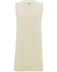 Jil Sander - Crewneck Sleeveless Shift Dress - Lyst