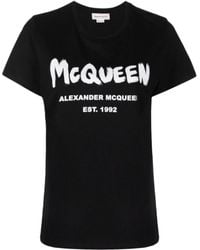 McQ - Alexander Mcqueen Logo Printed Crewneck T-Shirt - Lyst